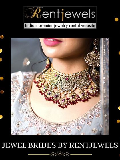 A close-up of one of my jewel brides. The intricate details of this Kundan and ruby choker look stunning against her elegant grey outfit, perfect for a reception.
