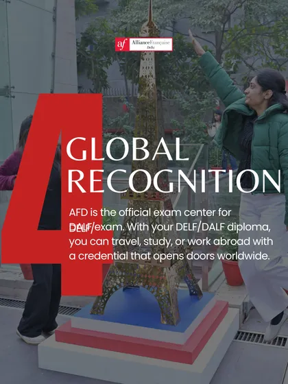 With a DELF/DALF diploma from our official exam center, you gain a credential that opens doors worldwide. This global recognition allows you to confidently pursue travel, study, or work opportunities abroad.