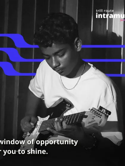 "A window of opportunity for you to shine." A young guitarist finds his moment in the spotlight during our June Intramural edition.