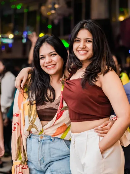 The crowd smiling and singing along at Social. A night full of mashups and good vibes is always a success.