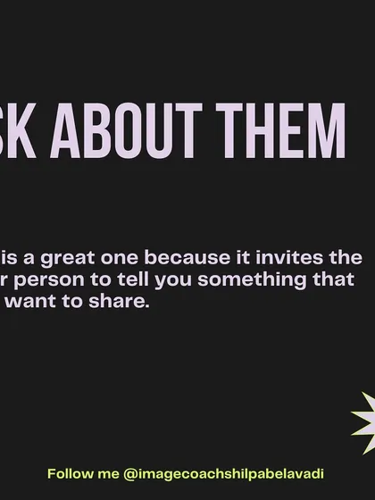 A great way to start a conversation at a networking event is to simply ask about the other person. It's a simple tip that invites them to share and opens the door for a real connection.