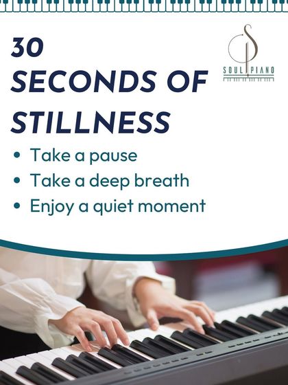 This is your reminder to take 30 seconds of stillness. Piano music can be a wonderful tool for parents, teachers, and children to pause, breathe, and reset during a busy day.