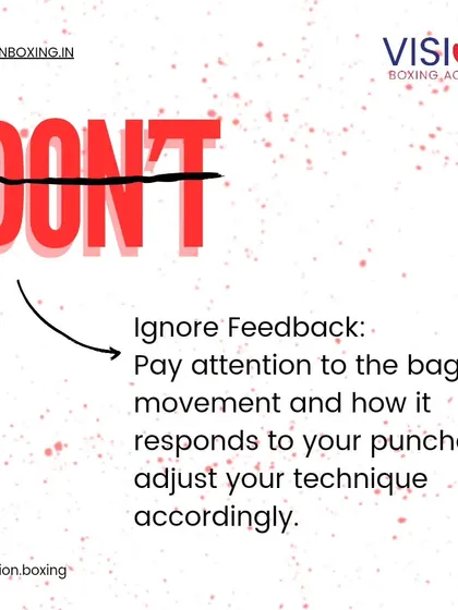 Pay attention to how the bag moves when you hit it. This feedback tells you about your power and technique. Don't ignore it; adjust your form accordingly to improve your striking.