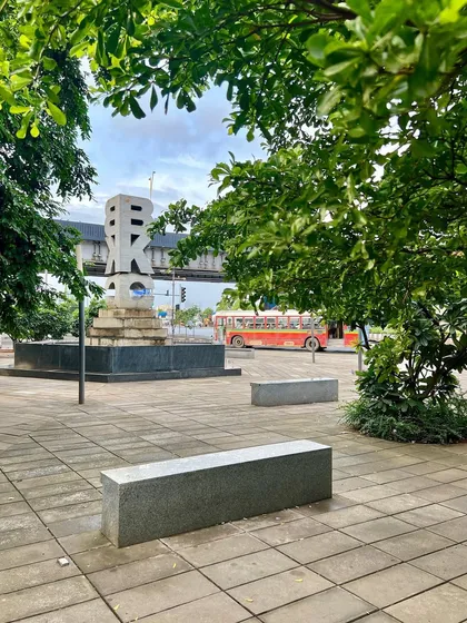 Our award-winning design for the BKC Plaza in Mumbai. We focused on creating a true public space with ample seating, large canopy trees for shade, and integrated sculptures, making it a welcoming destination for the entire community.