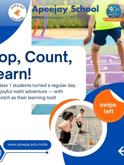 Hop, count, learn. Our Class 1 students turned a regular day into a joyful math adventure with hopscotch as their learning tool.