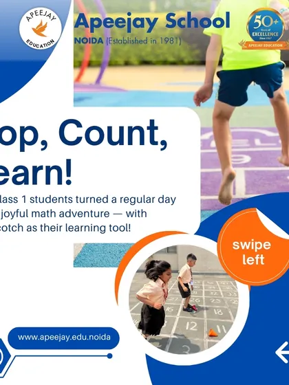 Hop, count, learn. Our Class 1 students turned a regular day into a joyful math adventure with hopscotch as their learning tool.