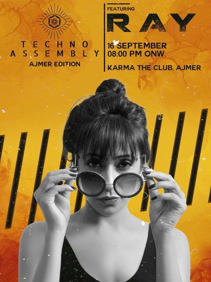 The official poster for the 'Techno Assembly' in Ajmer. This event was all about pure, underground techno, showcasing a different side of my musical range.