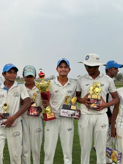 Our victorious team posing with all their trophies after winning the championship. A proud moment for the entire academy.
