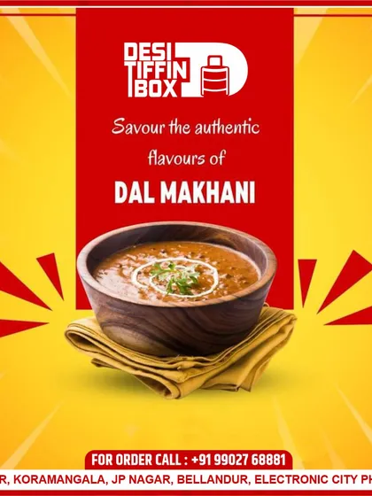 Savour the authentic, slow-cooked flavours of our Dal Makhani. This creamy and rich lentil dish is a staple for any North Indian feast and a guaranteed hit with any group.