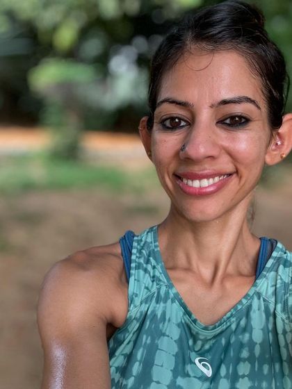 A post-run smile after a steady state run. Running is therapy; it's a way to clear your mind and connect with your body.