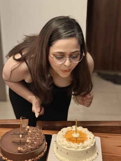 Two cakes for a double celebration. It’s wonderful to see our mango and chocolate cakes being enjoyed side-by-side.