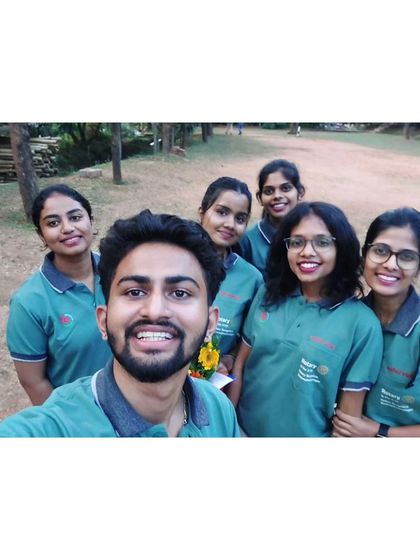 A duplicate of a selfie with my group at the RYLA event. It's rewarding to see everyone grow and have fun.