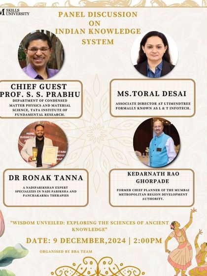 The official poster for the panel discussion at ITM Skills University. I was honored to be a panelist alongside esteemed experts from various fields.