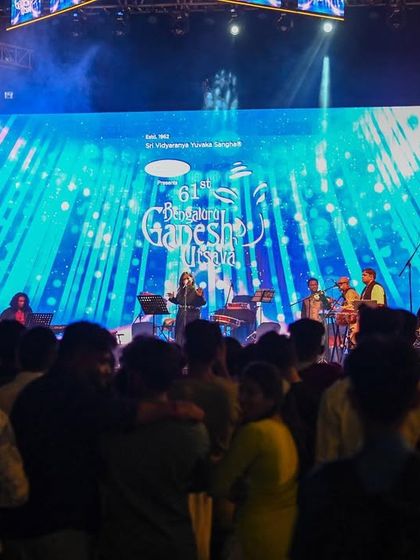 The Bengaluru Ganesh Utsava is a massive celebration, and performing here feels like coming home. The scale of the stage and the energy of the crowd create a powerful atmosphere for a grand musical night.