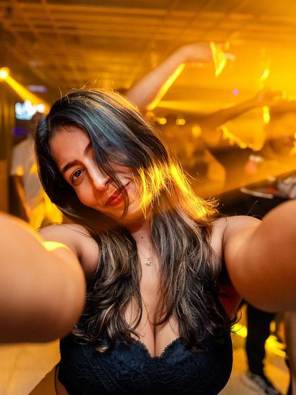 A selfie from the dance floor at Gawky Goose, capturing the immersive party vibe.