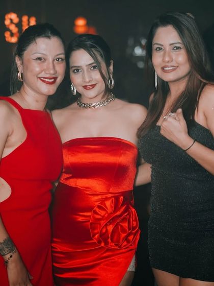 Friends coming together for a great night out. The energy of the group makes the party even better.