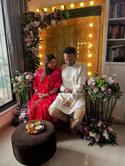 Another sweet moment with my husband during the celebration.