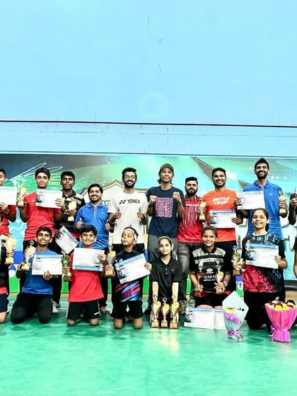 A group photo of all our medalists from the Raigad District Championship and Selection Trial 2023. A proud moment for the entire academy.