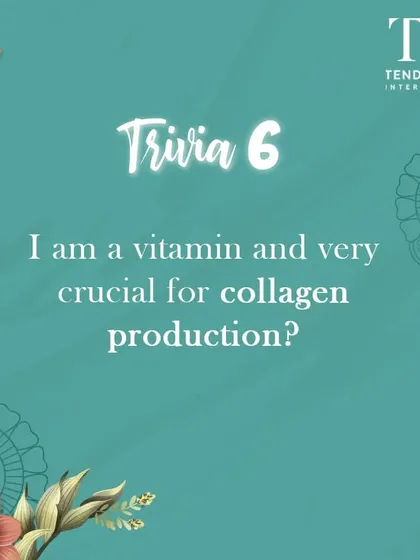 Trivia question: "I am a vitamin and very crucial for collagen production?" The answer is Vitamin C, an essential antioxidant for skin health and elasticity.