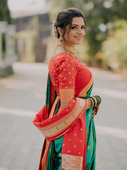 The look of love. This bride's makeup features a soft smokey eye and a neutral lip, creating a romantic and modern look within a traditional setting.