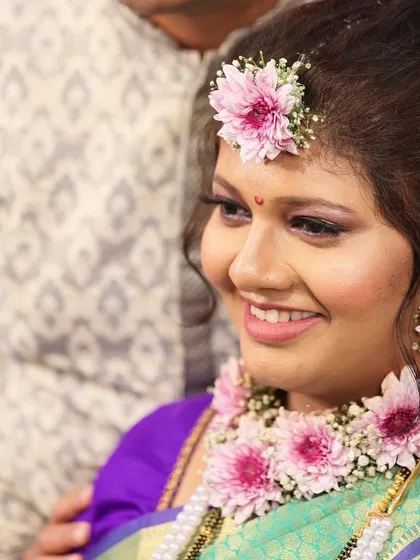 A candid shot of my baby shower client. The makeup is fresh and minimal, perfect for a mom-to-be.