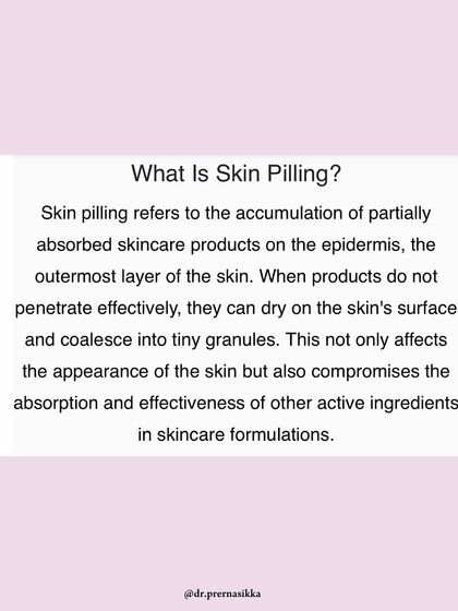 I explained to Zee News that skin pilling occurs when products accumulate on the epidermis instead of penetrating, which compromises the effectiveness of your skincare.