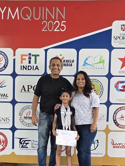 We celebrate our players' achievements beyond football. Here is Kayden with his family after winning 5 silver medals in a national gymnastics competition.