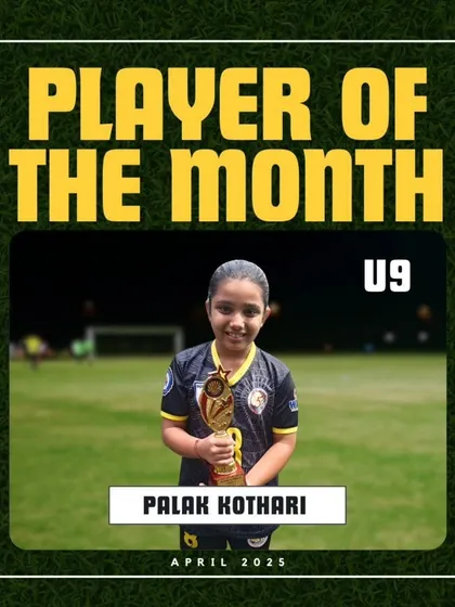 Palak Kothari, our U9 Player of the Month for April 2025.