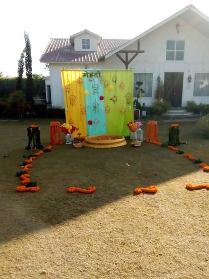 Shanaya Decorations - All-Inclusive Ceremony Packages (Haldi & Mehendi) Outdoor & Terrace Celebrations photo 12