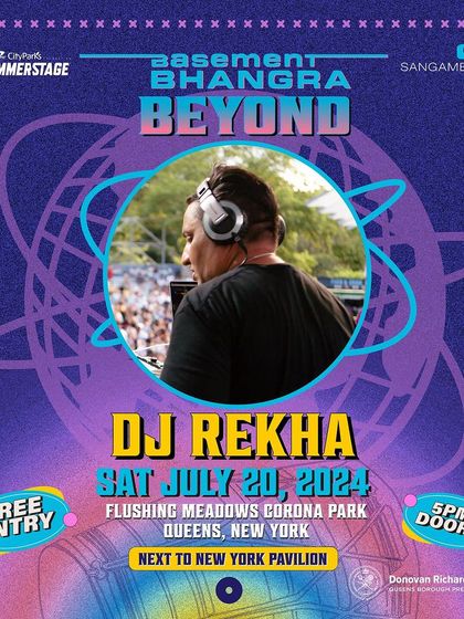 A poster highlighting my role as the anchor DJ and curator for Basement Bhangra Beyond. I'm not just playing music; I'm building a whole world of sound for the audience to experience.