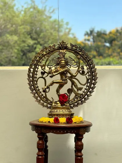 The divine dancer, Nataraja, captured in a moment of peace and serenity in my studio.
