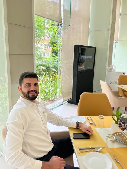 Taking a brief moment during a busy workday. My focus is always on delivering the best possible outcome for my clients.