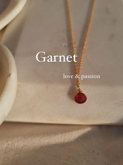 This is my 'syate' Garnet heart drop pendant, a stone of love and passion. I craft this piece to help heal broken bonds, balance the sex drive, and lessen emotional disharmony.