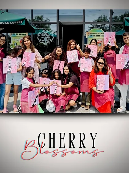 Look at these smiles. This is our Cherry Blossom workshop crew, a beautiful mix of friends, families, and solo explorers, all holding up masterpieces they created themselves. This is the energy and community you become a part of at our workshops.