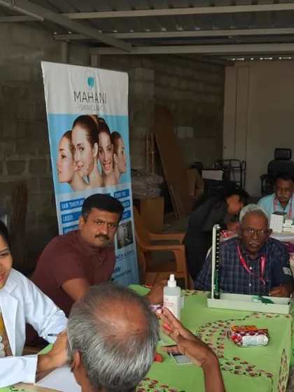 My commitment to skin health extends to everyone in our community. I was happy to host a free skin consultation camp for the senior citizens at Preethi Nivas Old Age Home, providing diagnosis and care.