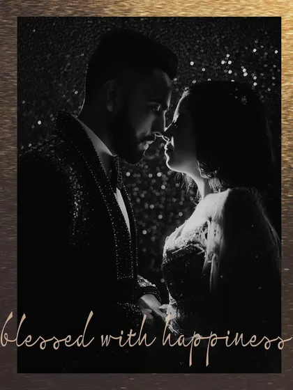 We love playing with light and shadow to create artistic and intimate portraits. This black and white silhouette focuses on the couple's connection, stripping away distractions to reveal a moment of pure, quiet love.