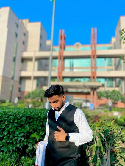 Standing outside the Saket District Court building. This is one of the primary courts where I represent my clients for traffic challan resolutions and other legal matters.