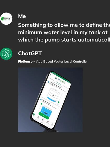 Customize your water management with the FloSenso app. You can easily define the minimum water level at which the pump should start automatically, ensuring you always have water without any manual intervention.