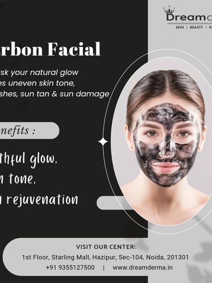 Unmask your natural glow with a Carbon Facial. This treatment effectively tackles uneven skin tone, blemishes, sun tan, and sun damage, delivering a youthful glow and comprehensive skin rejuvenation.