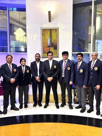 A group of our newly certified WKF referees in Fujairah, UAE. With over 50 WKF qualified officials, KIO has the largest and most qualified technical team in India.