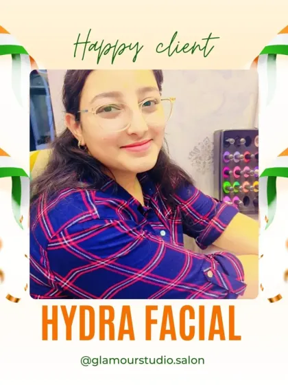 This client is looking chic and radiant after her Hydra Facial.