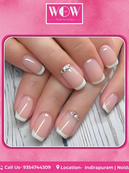You can never go wrong with a classic. Our timeless French manicure is perfected with clean lines, a healthy-looking base, and a touch of sparkle for that extra bit of elegance.