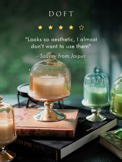 "Looks so aesthetic, I almost don't want to use them." I love hearing this from my customers. The Sundance Aura cloche candles are designed to be beautiful objects of decor, protecting the candle while adding a touch of vintage charm.