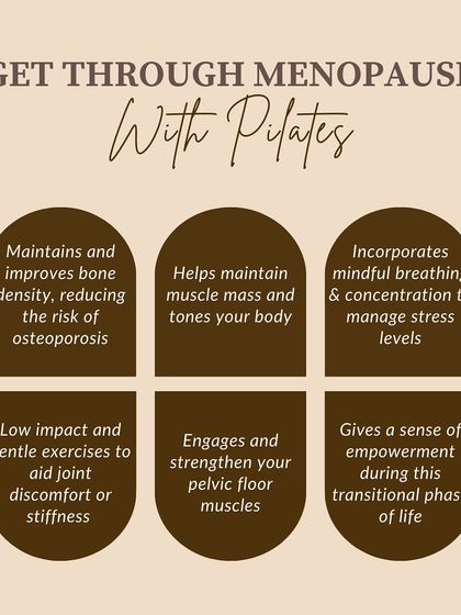 Pilates is an incredible tool for navigating menopause. It helps maintain bone density, tone muscles, manage stress, and strengthen the pelvic floor.