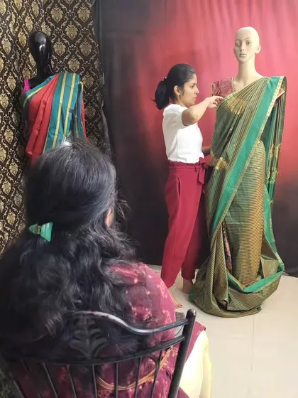 A wider view of my studio during a masterclass, where students can observe and then practice the techniques themselves.