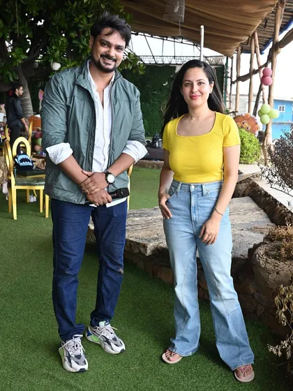 With actress Udita Goswami at a birthday party. My experience spans across various types of social and celebrity events.