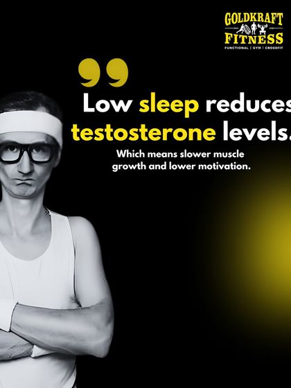 Low sleep can reduce testosterone levels, which means slower muscle growth and lower motivation to train. Prioritizing sleep is prioritizing your gains.