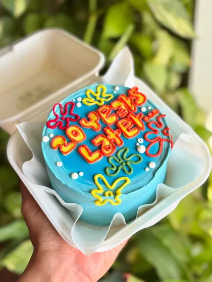 "20 years later..." This SpongeBob meme bento cake is perfect for celebrating a milestone with a dose of nostalgia and humor.