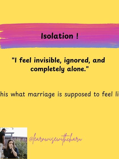 Feeling invisible, ignored, and completely alone in a marriage is a form of emotional neglect and cruelty. Marriage should not feel like isolation, and the law recognizes this.