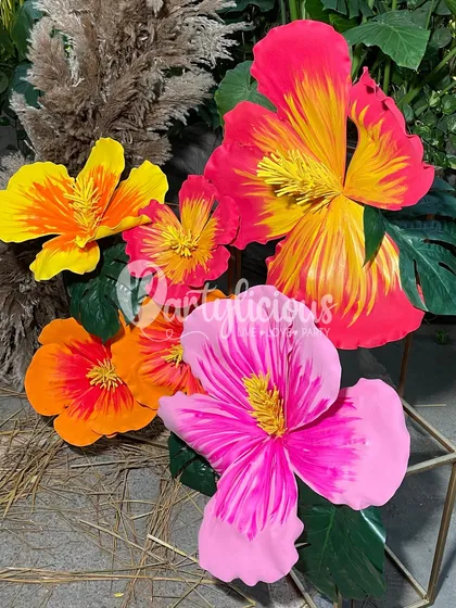 Bold, beautiful, and handcrafted. These giant paper flowers added a vibrant pop of color to our tribal-themed decor.